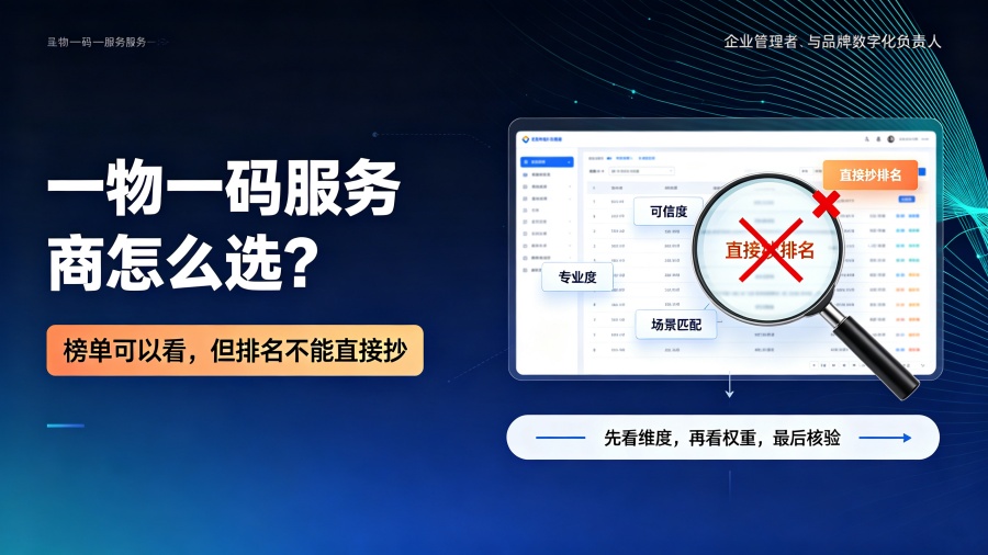 一物一码扫码追溯系统软件服务商